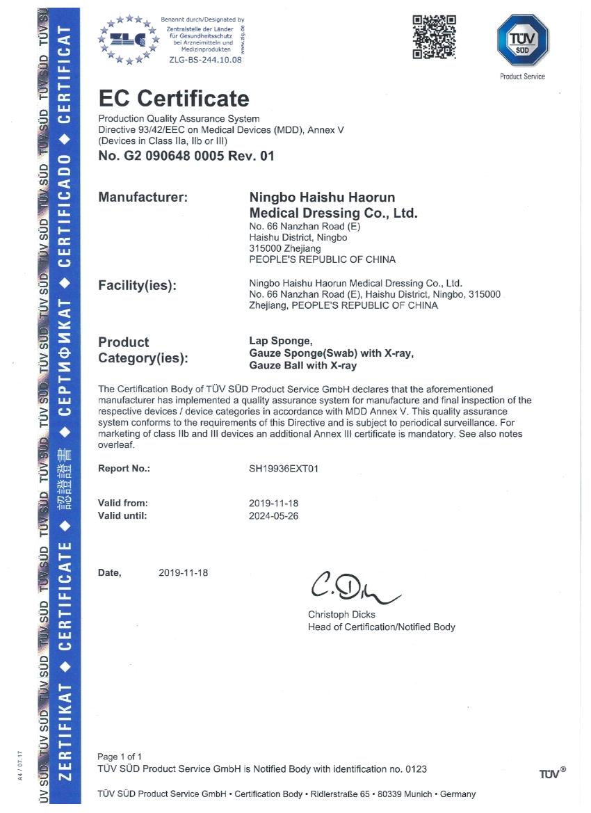 Haorun Medical သည် TÜV ၏ တရားဝင်စာရင်းစစ်ကို ကြိုဆိုသည်၊၊ နိုင်ငံတကာစံချိန်စံညွှန်းများဖြင့် ဆေးဘက်ဆိုင်ရာစက်ပစ္စည်းတင်ပို့မှုအရည်အသွေးအတွက် မြင့်မားသောစံနှုန်းတစ်ခု သတ်မှတ်ခြင်း